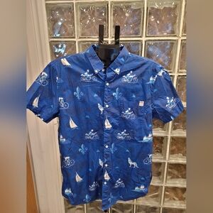 Coors Lite Team LTD Short Sleeve Button Up Size Large $50